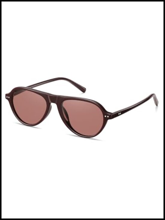 Accessories - Retro Oval Aviator Sunglasses Polarized UV400 Lightweight Vintage Shades
